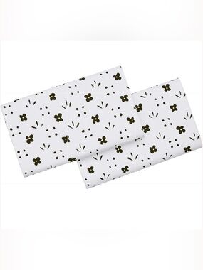 Marimekko Kukkaketo White Black Floral Cotton Set Of 2 King Size Pillowcases NIP
